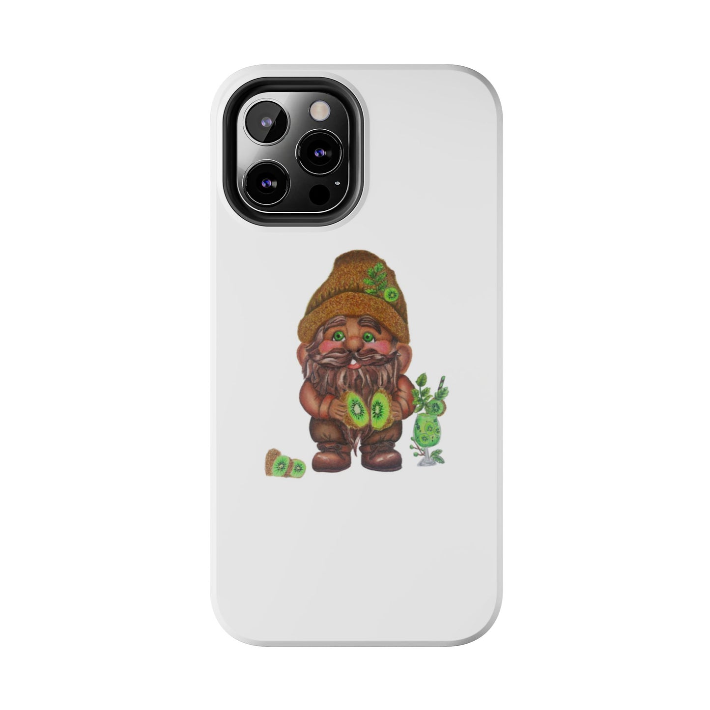 Funny Kiwi Gnome Phone Cases, Phone Covers for Gnome Lovers, Cute Gift for Gardeners, Unique Tech Accessories, Holiday Gifts