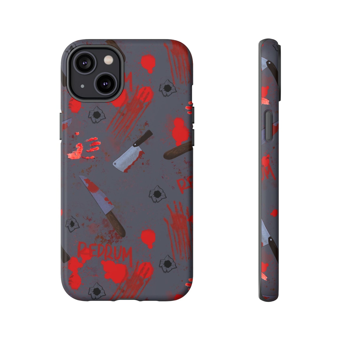 Blood Splatter Phone Case, Tough Case for Horror Fans, Halloween Accessory, Unique Gift for Gamers, Spooky Phone Cover