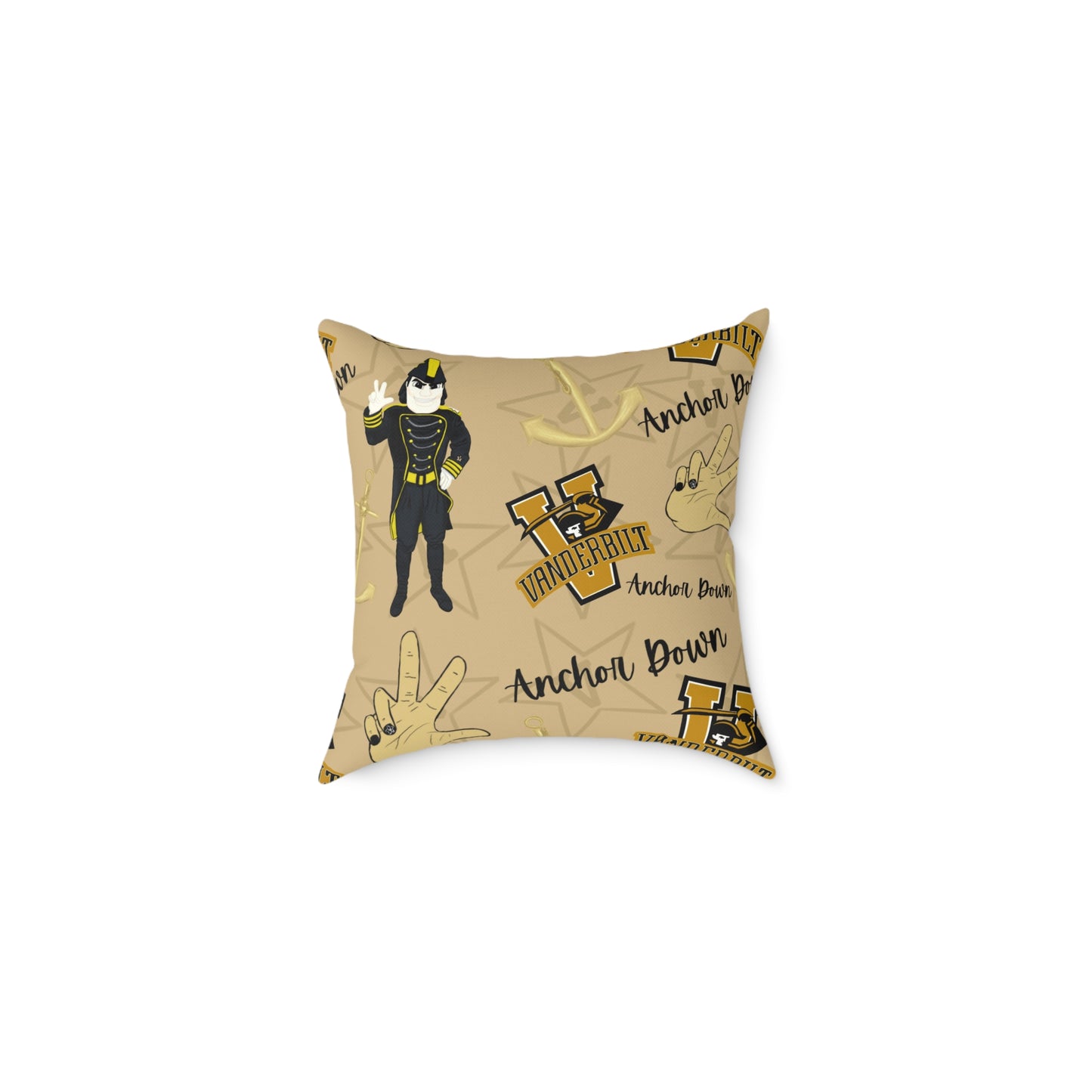 Vanderbilt University Square Canvas Pillow, Dorm Decor, Home Accessory, Gift for Graduates, College Fan Gear