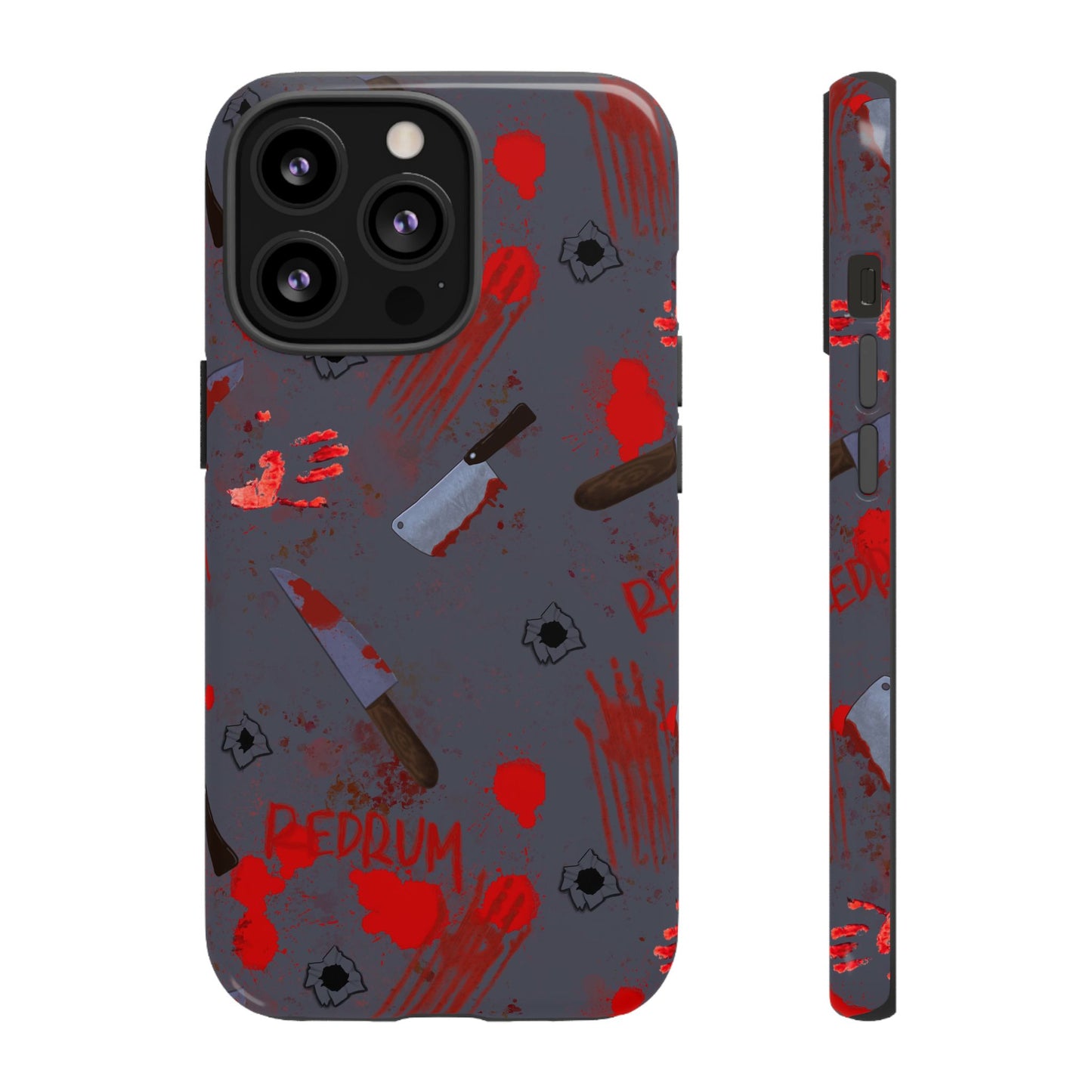 Blood Splatter Phone Case, Tough Case for Horror Fans, Halloween Accessory, Unique Gift for Gamers, Spooky Phone Cover