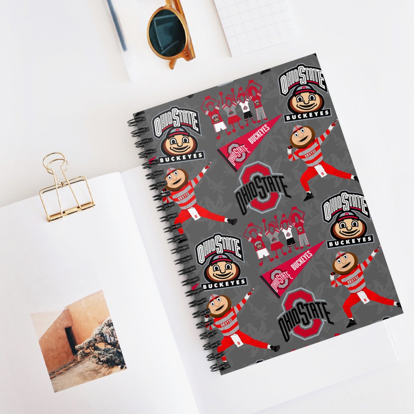 Ohio State Buckeyes Spiral Notebook - Perfect for Students, Sports Fans, Gifts, Journals, School Supplies, Office Decor