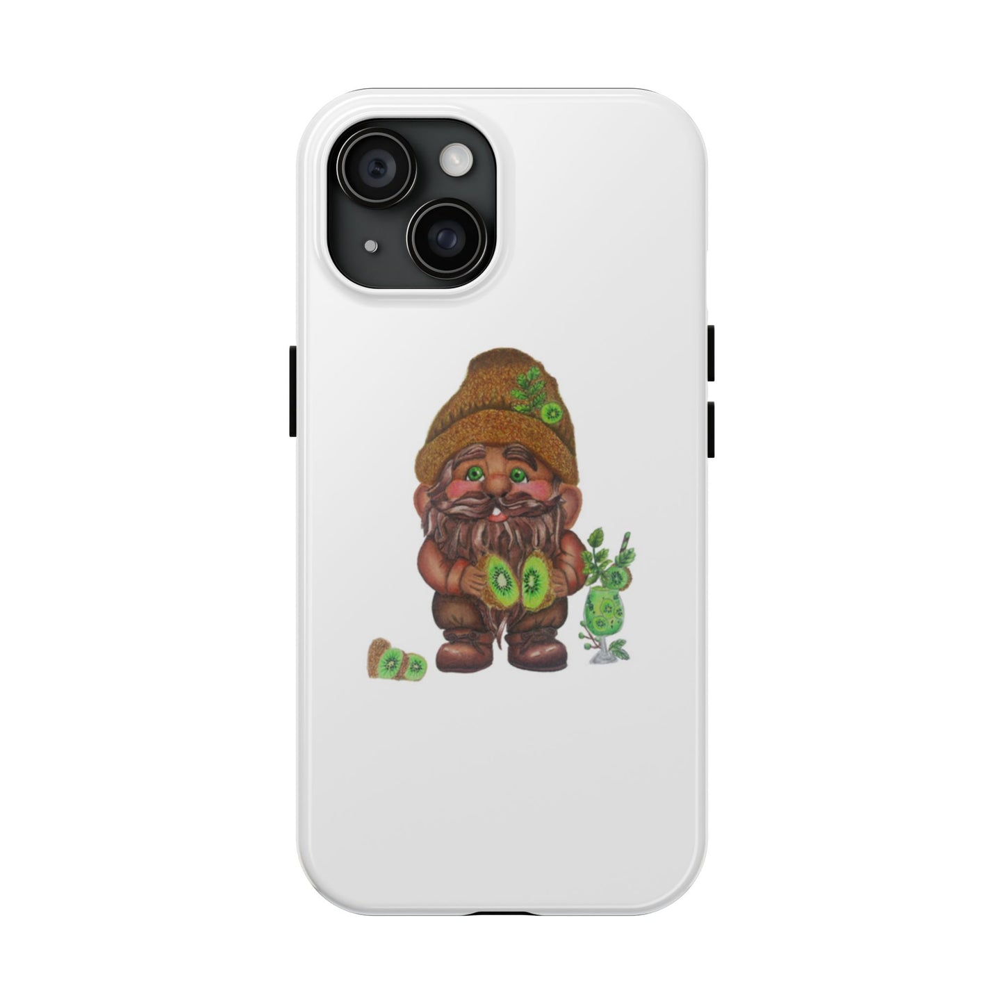 Funny Kiwi Gnome Phone Cases, Phone Covers for Gnome Lovers, Cute Gift for Gardeners, Unique Tech Accessories, Holiday Gifts