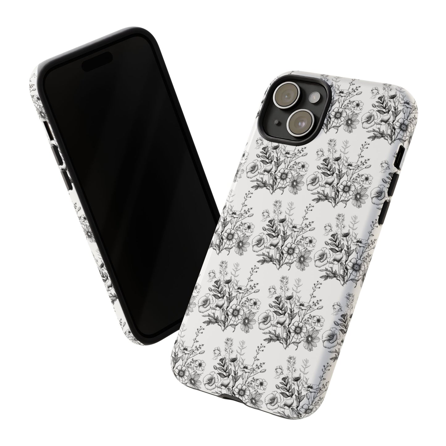 Floral Phone Case, Tough Cases with Elegant Black and White Design, Protective Cover for Fashion Lovers, Unique Gift for All [...]