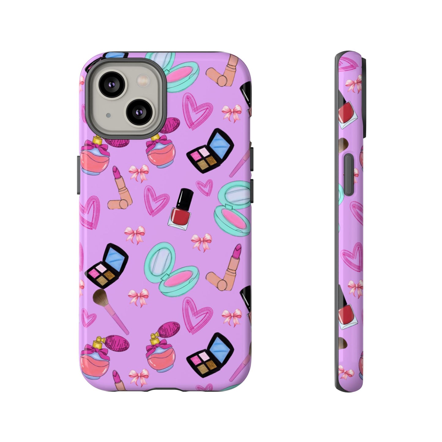Cute Makeup Phone Case, Tough Cases, Cosmetic Lover Gift, Makeup Junkie Accessory, Beauty Phone Cover, Fun Design for Her