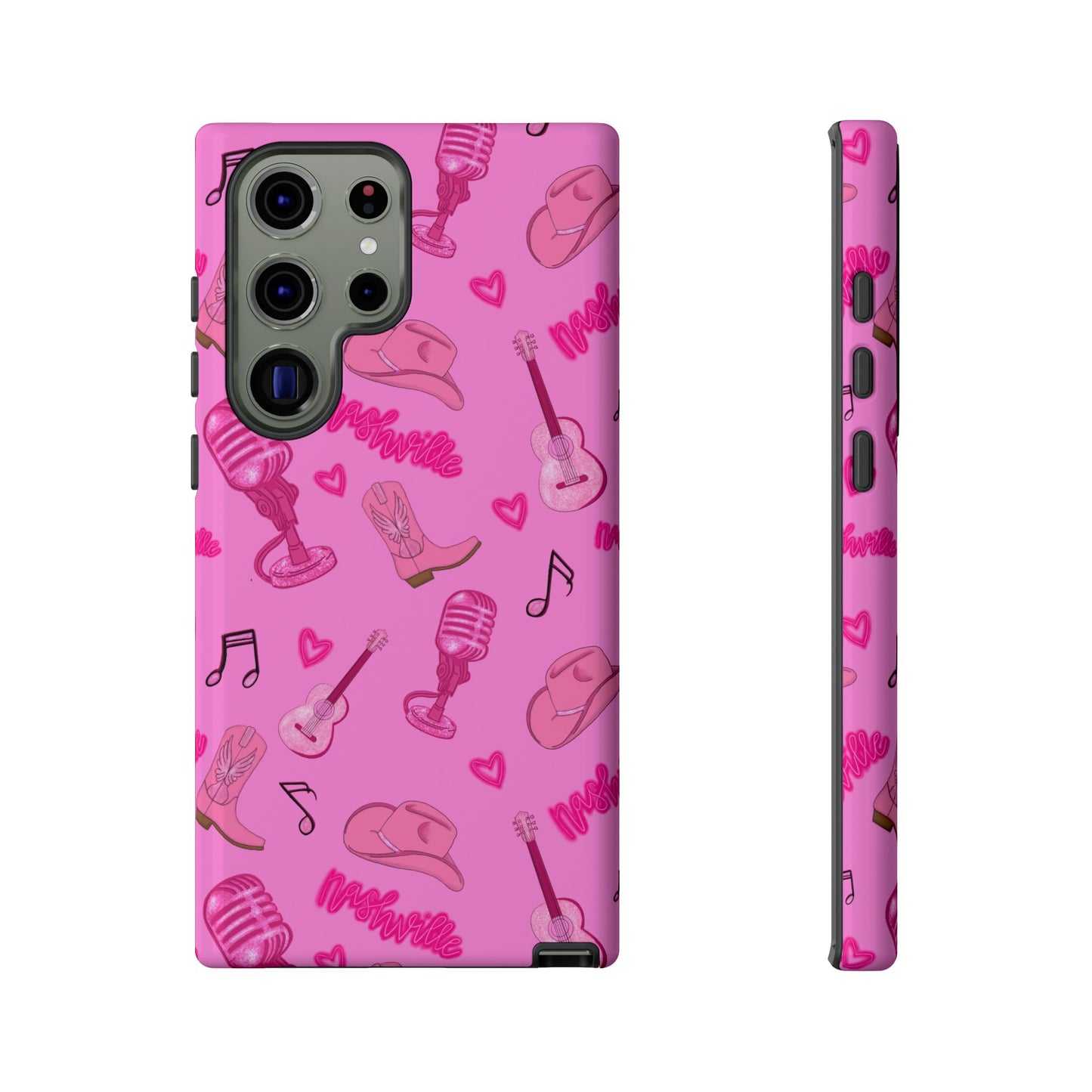Pink Music Cases for Tough Love, Music Lover Gift, Phone Accessories, Cute Phone Covers, Stylish Cases for Women