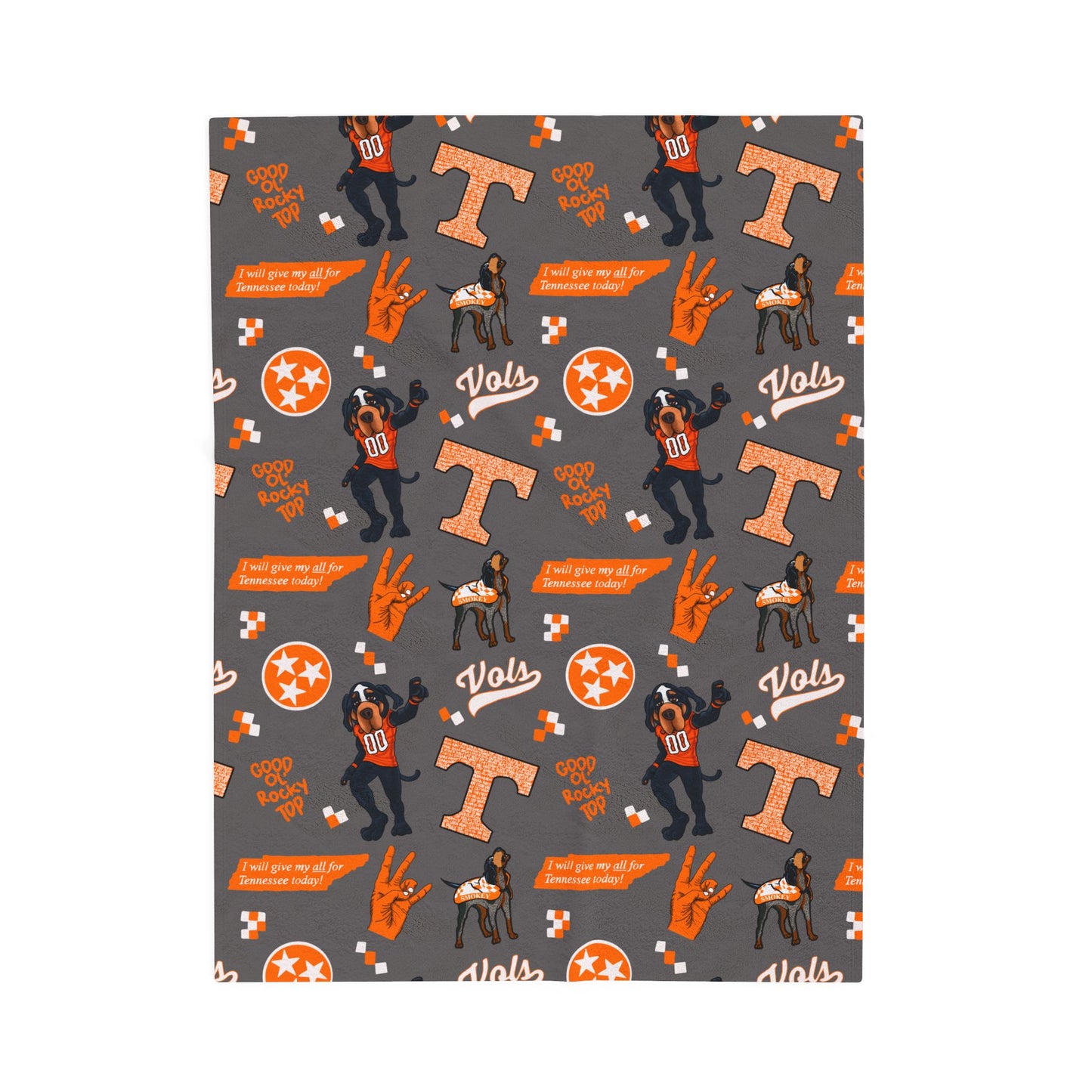 Tennessee Vols Velveteen Plush Blanket - Perfect for Game Day, Dorm Decor, Gift, Home Essentials, Soft Throw