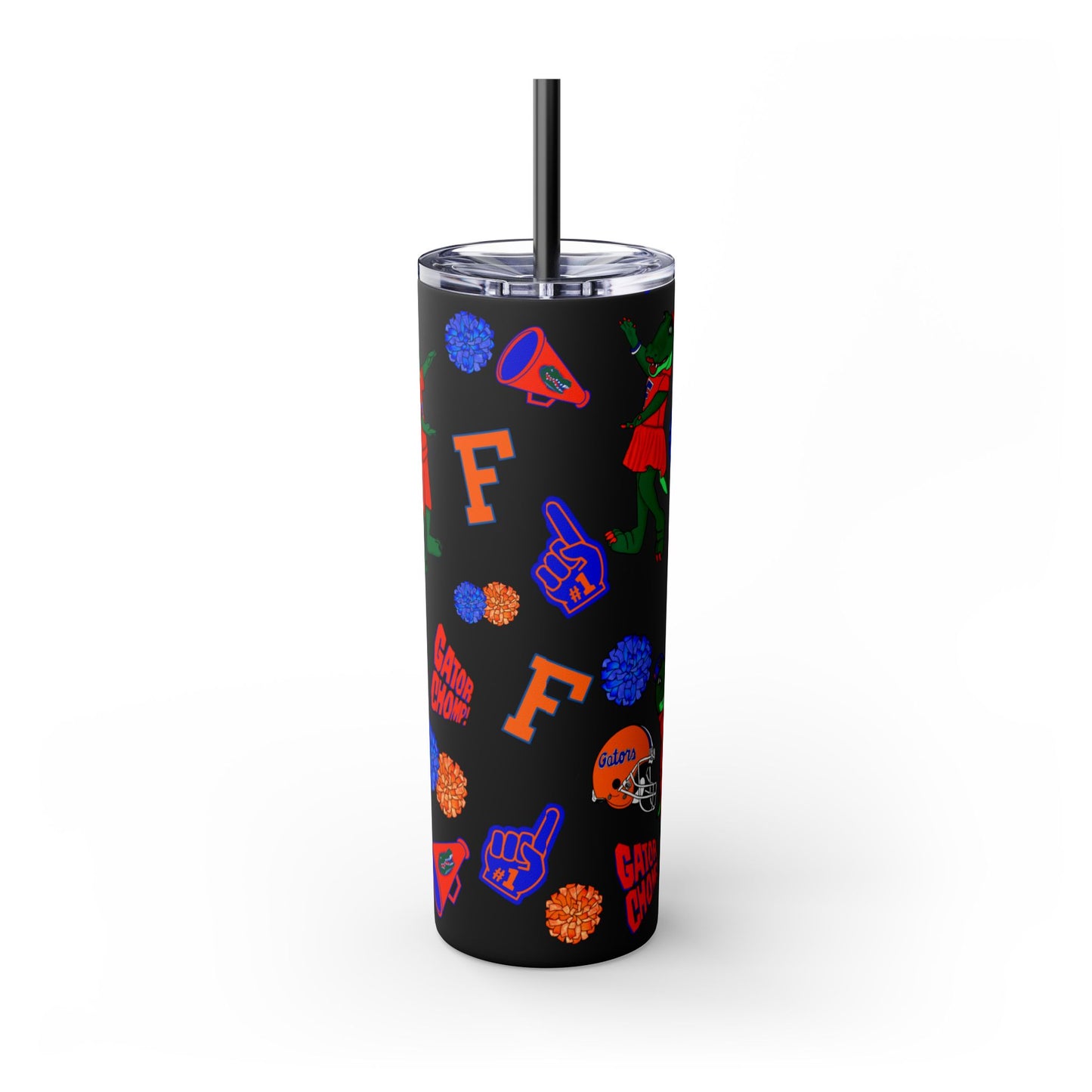 Florida Gators Spirit Skinny Tumbler - 20oz, Perfect for Game Day, Alumni Gifts, Sports Parties, Custom Drinkware, Florida Fan Merch