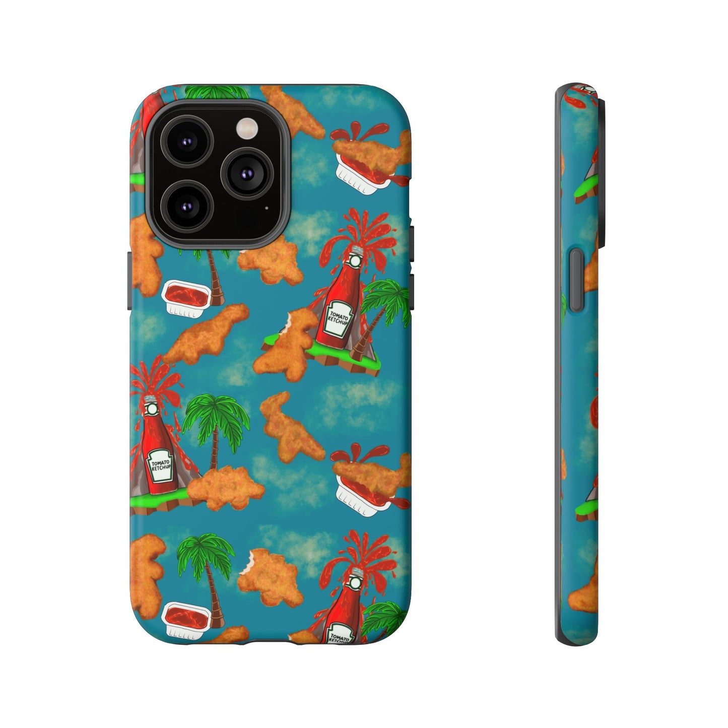 Dino Nuggets Phone Case - Tropical Vibes & Humor, Perfect Gift for Friends, Summer BBQ, Beach Lovers, Unique Accessory, Tough Cases