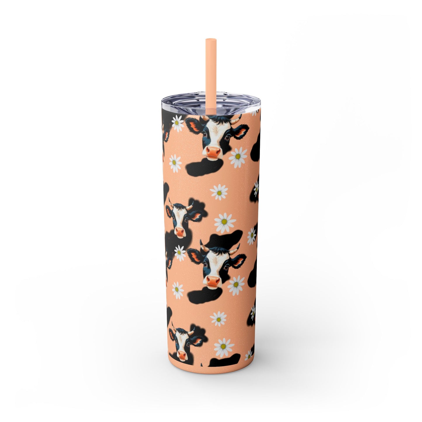 Charming Cow Print Tumbler with Straw, 20oz | Perfect for Cow Lovers, Unique Gift, Farmhouse Decor, Daily Hydration, Fun Drinkware