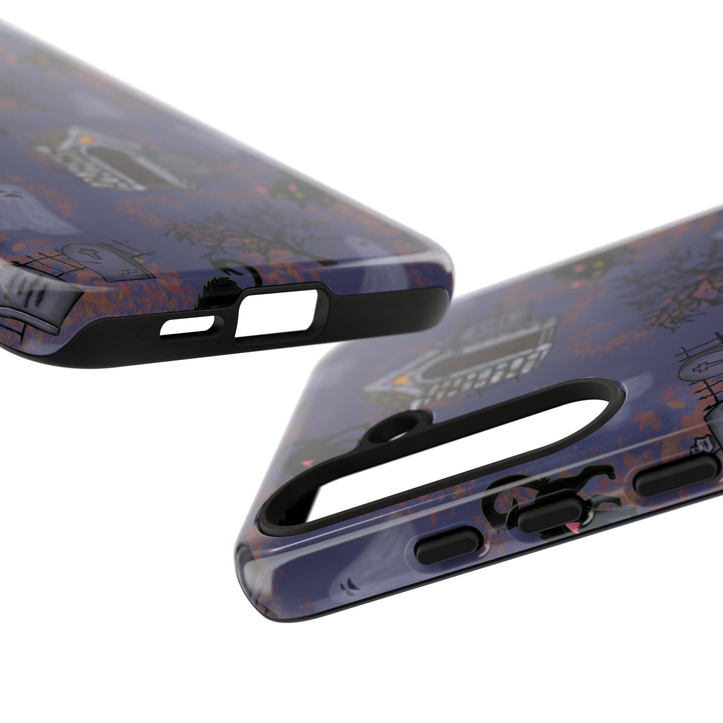 Halloween Phone Case, Spooky Cat Design, Tough Phone Cover, Gift for Cat Lovers, Fall Decor, Halloween Accessories