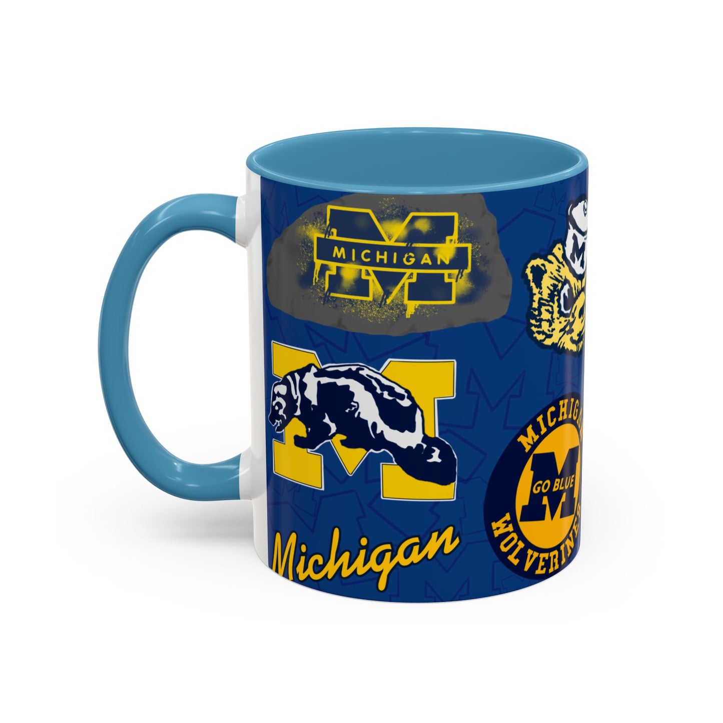 Michigan Wolverines Accent Coffee Mug - Perfect for Game Day, Fan Gift, Coffee Lovers, Sports Decor, College Spirit