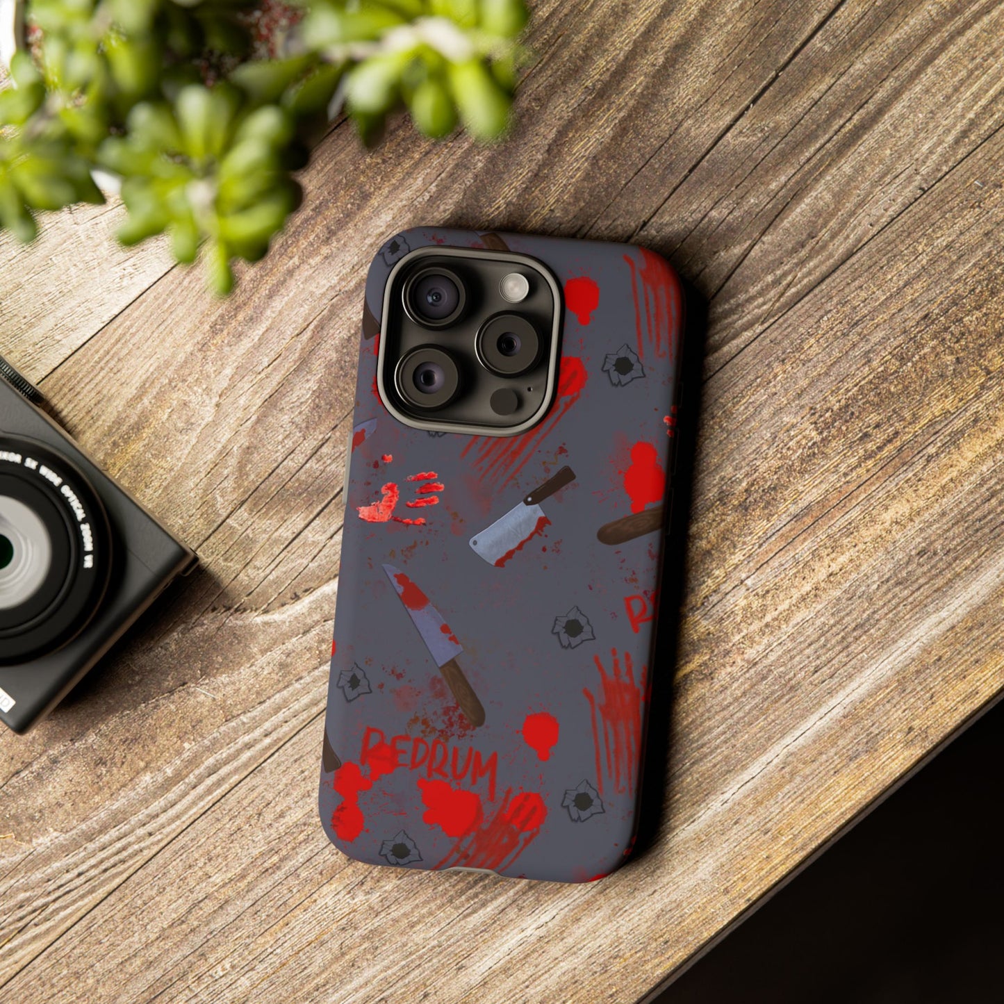 Blood Splatter Phone Case, Tough Case for Horror Fans, Halloween Accessory, Unique Gift for Gamers, Spooky Phone Cover