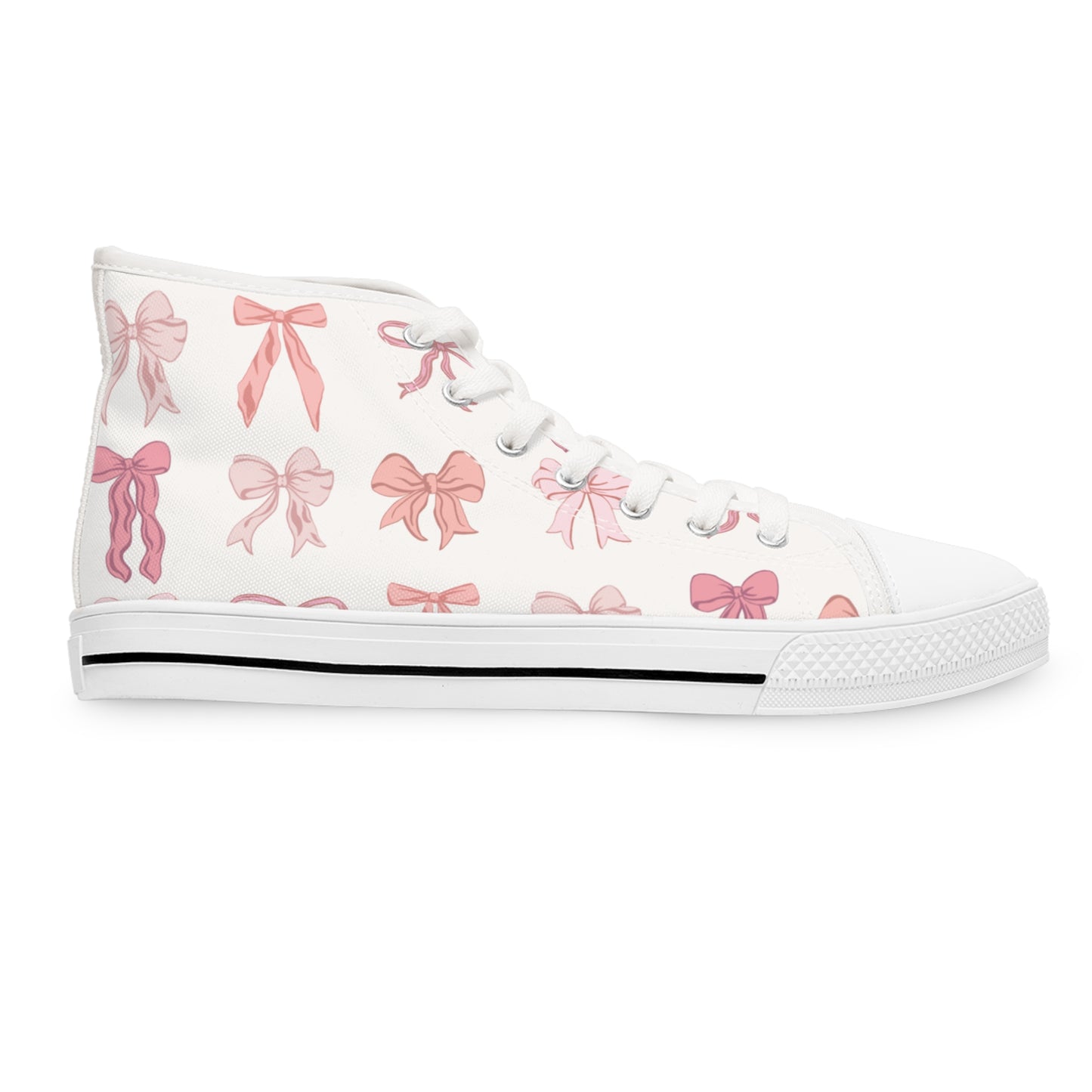 Pink Bows Women's High Top Sneakers with Pink Bow Design, Trendy Sneakers for Fashion Lovers, Perfect for Spring Outfits, Unique Gift Idea [...]