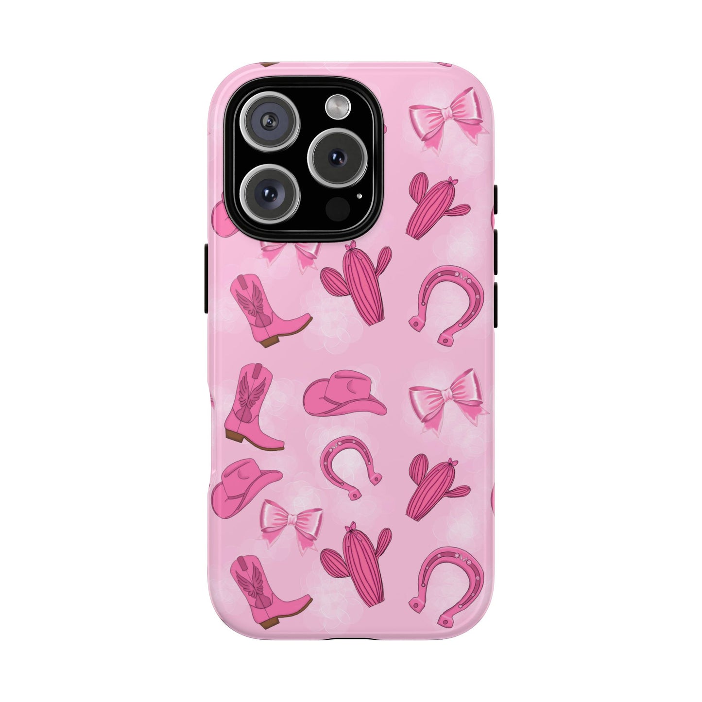 Cowgirl Chic Phone Case, Western Style Tough Case, Cute Pink Cowboy Theme, Gift for Rodeo Lovers, Country Western Decor