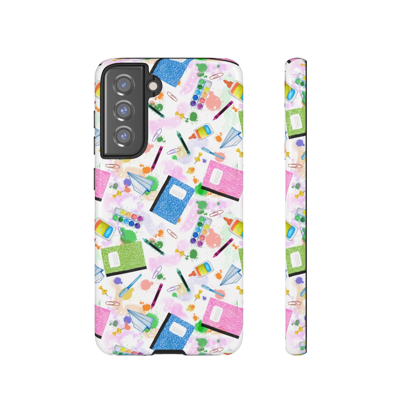 Colorful Art-Themed Phone Case, Cute Creative Gift for Artists, Unique Mobile Cover, Fun School Supplies Case, Bright Art Supplies Design