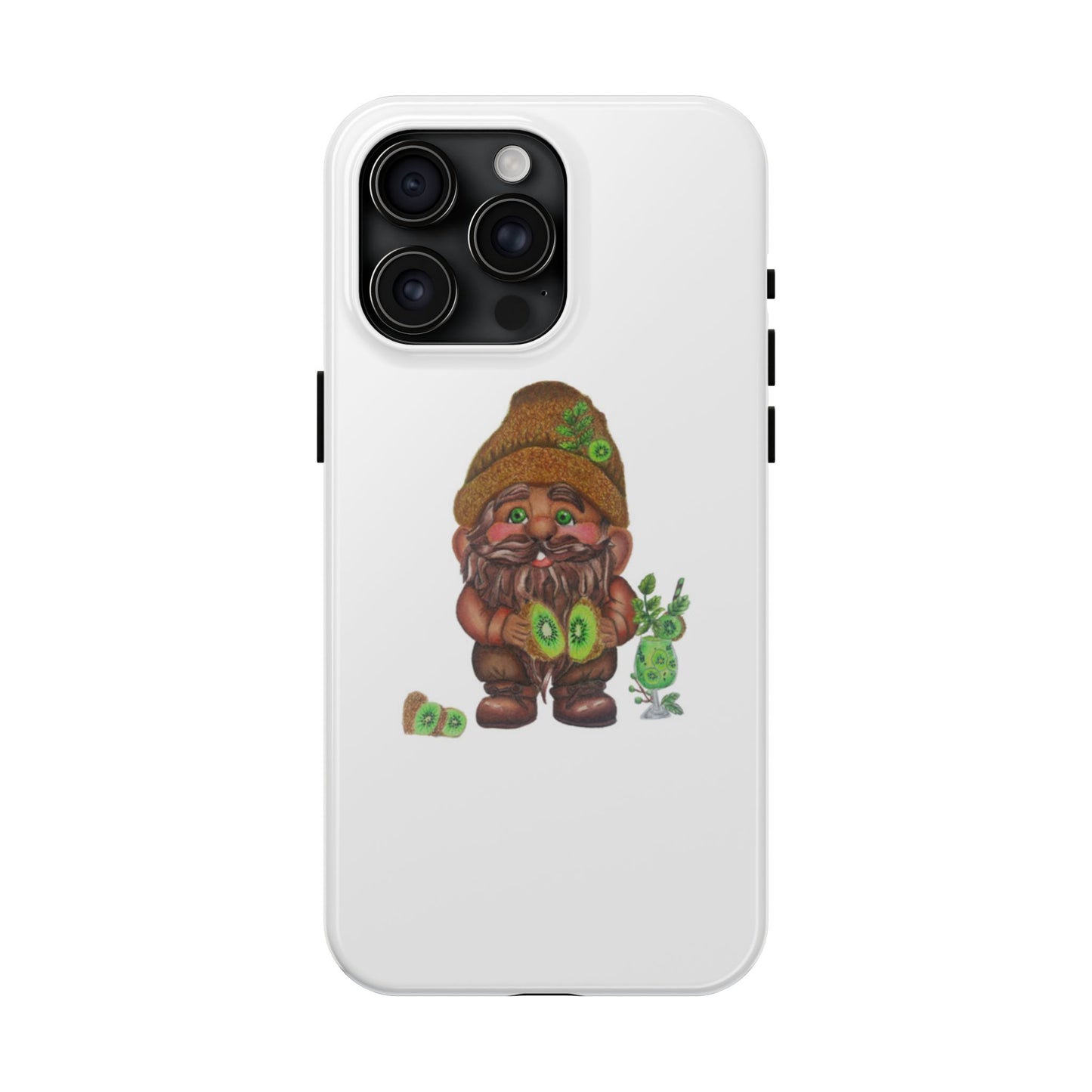 Funny Kiwi Gnome Phone Cases, Phone Covers for Gnome Lovers, Cute Gift for Gardeners, Unique Tech Accessories, Holiday Gifts