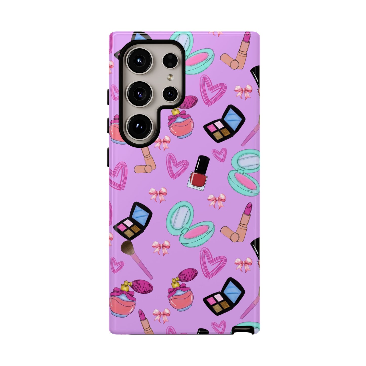Cute Makeup Phone Case, Tough Cases, Cosmetic Lover Gift, Makeup Junkie Accessory, Beauty Phone Cover, Fun Design for Her