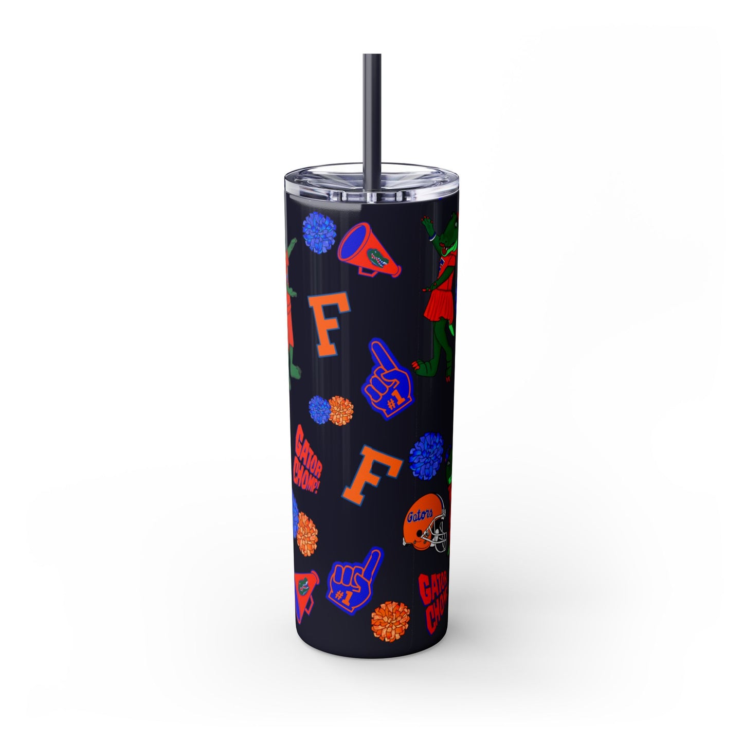 Florida Gators Spirit Skinny Tumbler - 20oz, Perfect for Game Day, Alumni Gifts, Sports Parties, Custom Drinkware, Florida Fan Merch