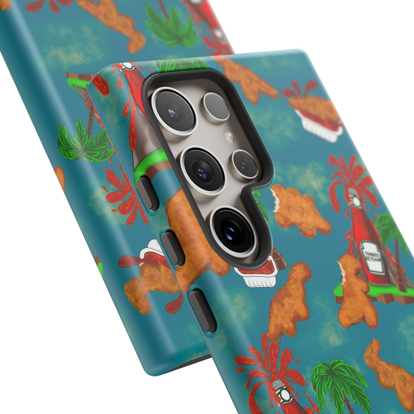 Dino Nuggets Phone Case - Tropical Vibes & Humor, Perfect Gift for Friends, Summer BBQ, Beach Lovers, Unique Accessory, Tough Cases