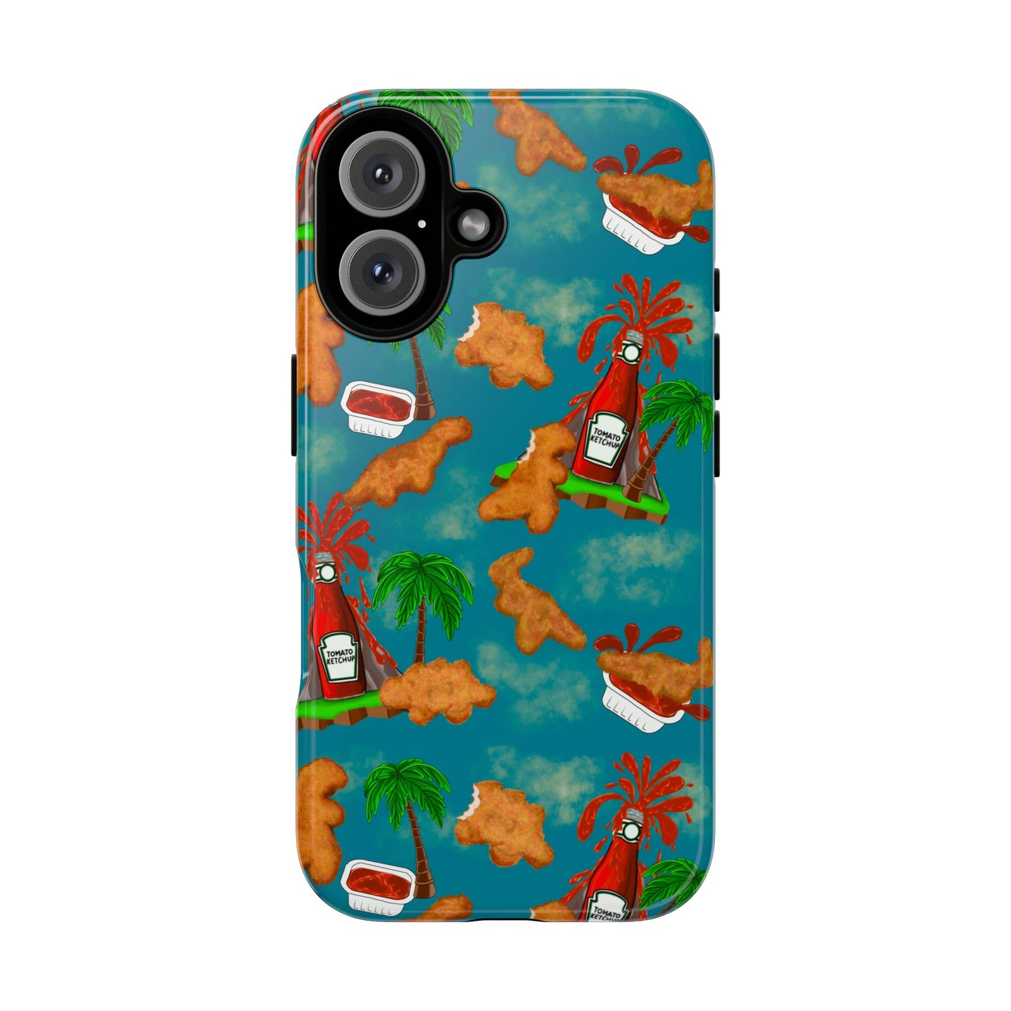 Dino Nuggets Phone Case - Tropical Vibes & Humor, Perfect Gift for Friends, Summer BBQ, Beach Lovers, Unique Accessory, Tough Cases