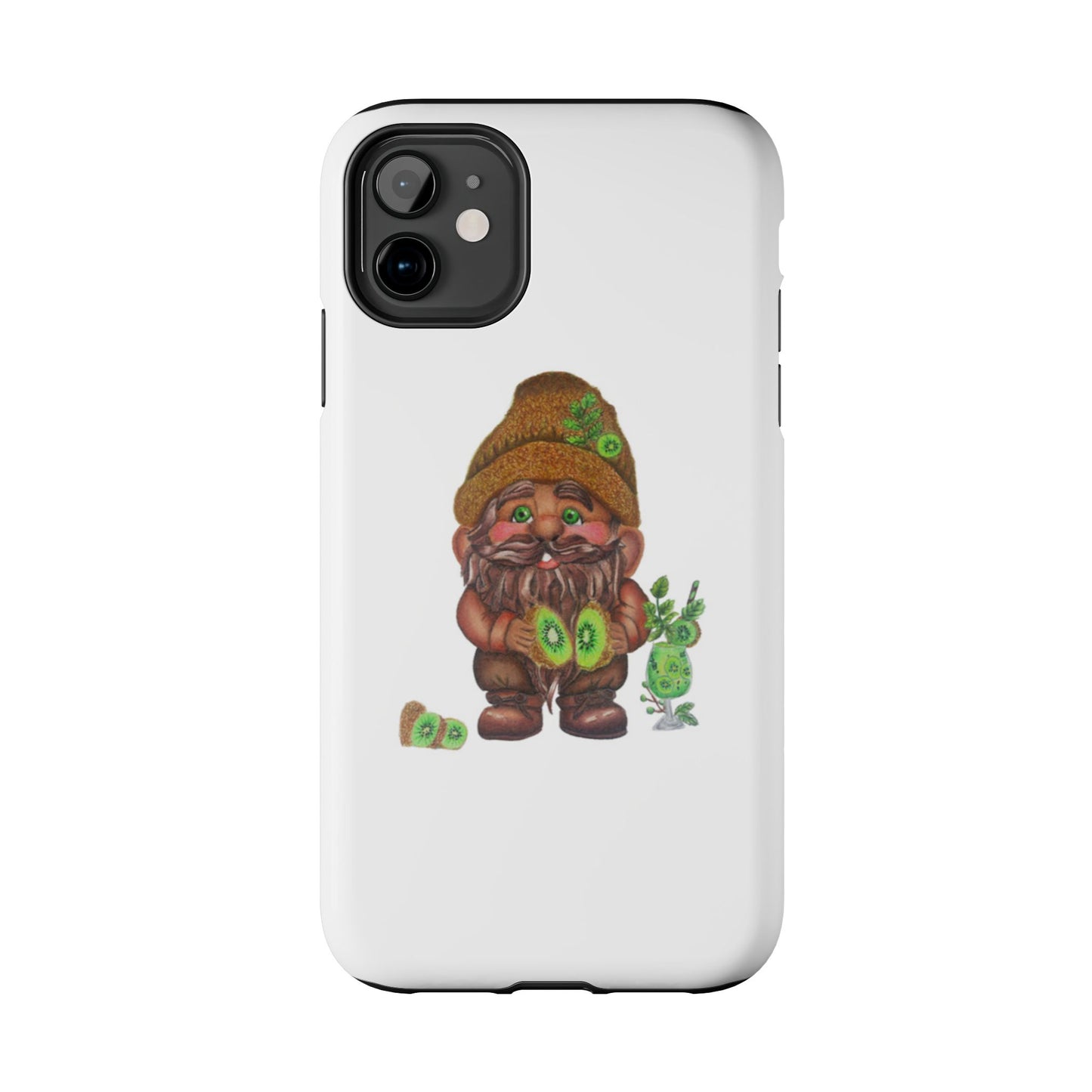 Funny Kiwi Gnome Phone Cases, Phone Covers for Gnome Lovers, Cute Gift for Gardeners, Unique Tech Accessories, Holiday Gifts