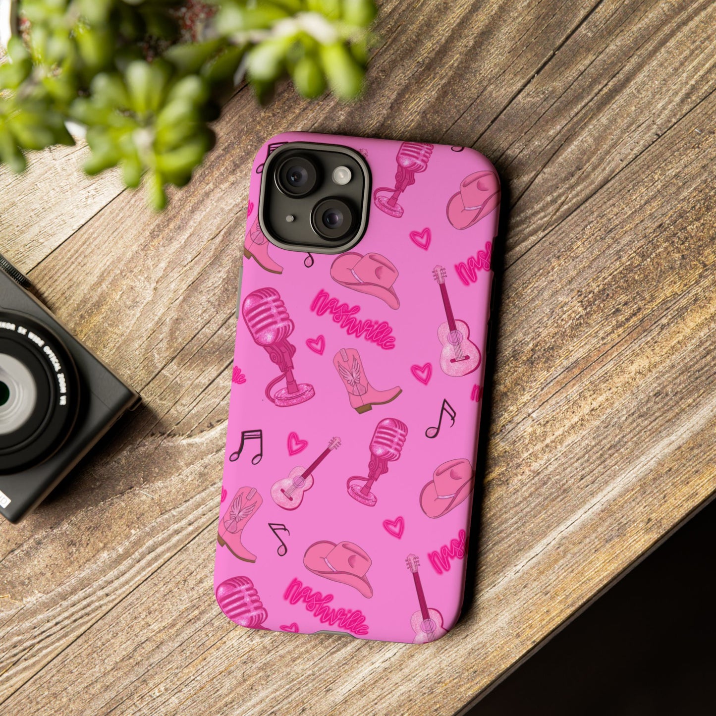 Pink Music Cases for Tough Love, Music Lover Gift, Phone Accessories, Cute Phone Covers, Stylish Cases for Women