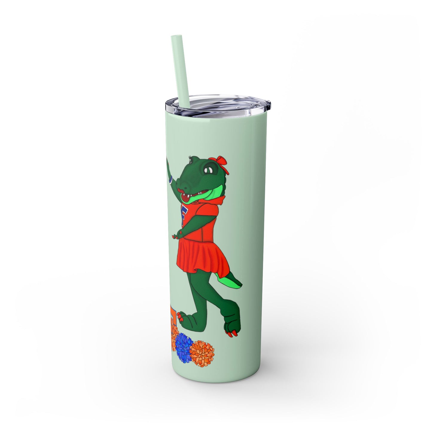 Florida Gators Skinny Tumbler with Straw | Perfect for Gifts, Sports Events, Tailgating, Summer Drinks, Eco-Friendly Hydration
