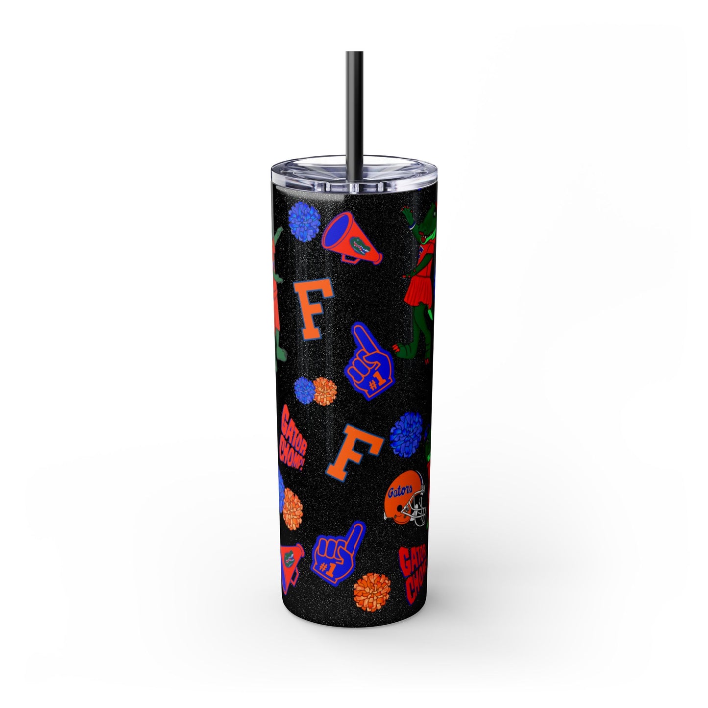 Florida Gators Spirit Skinny Tumbler - 20oz, Perfect for Game Day, Alumni Gifts, Sports Parties, Custom Drinkware, Florida Fan Merch