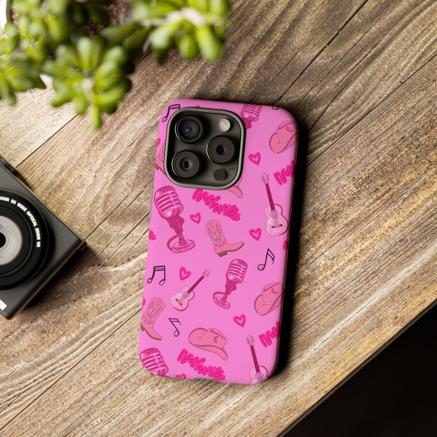 Pink Music Cases for Tough Love, Music Lover Gift, Phone Accessories, Cute Phone Covers, Stylish Cases for Women