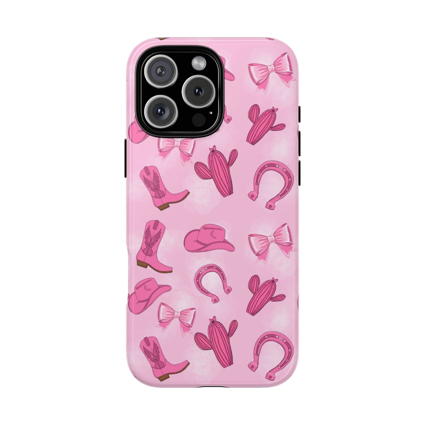 Cowgirl Chic Phone Case, Western Style Tough Case, Cute Pink Cowboy Theme, Gift for Rodeo Lovers, Country Western Decor