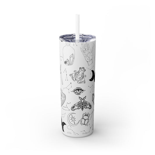 Withy Celestial Skinny Tumbler, 20oz - Astrology Drinkware, Starry Travel Cup, Unique Gift for Her, Cosmic Party Favor, Constellation Mug