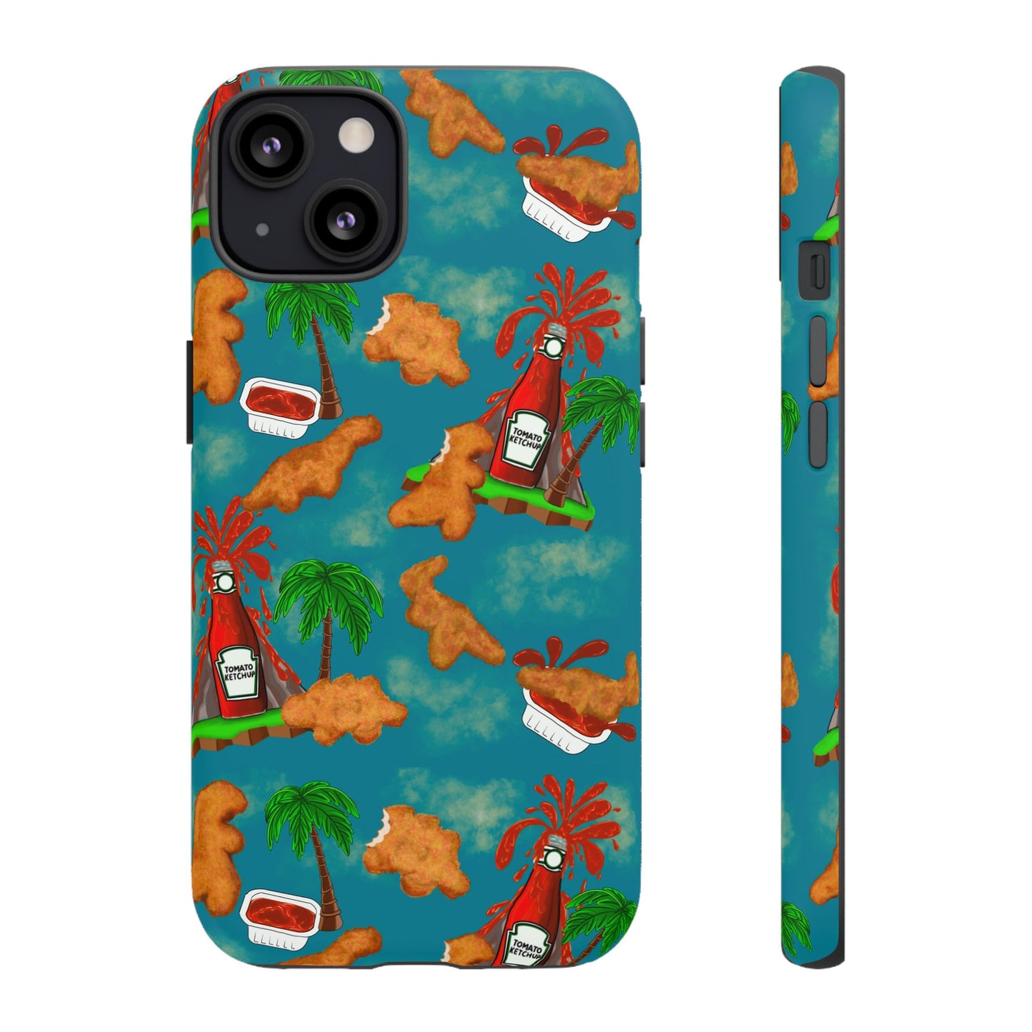 Dino Nuggets Phone Case - Tropical Vibes & Humor, Perfect Gift for Friends, Summer BBQ, Beach Lovers, Unique Accessory, Tough Cases