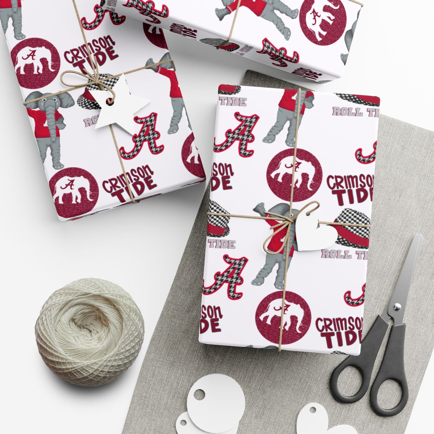 Alabama Crimson Tide Gift Wrap Paper – College Football Team Pattern