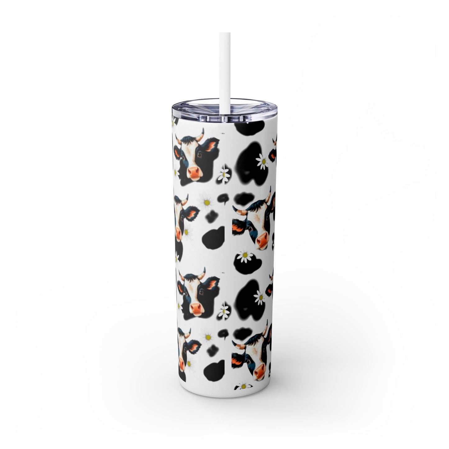 Charming Cow Print Tumbler with Straw, 20oz | Perfect for Cow Lovers, Unique Gift, Farmhouse Decor, Daily Hydration, Fun Drinkware