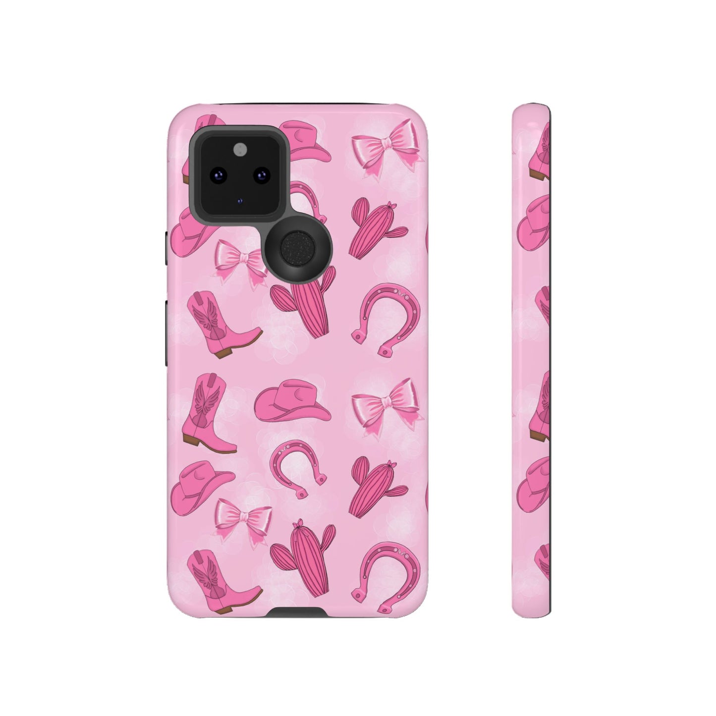 Cowgirl Chic Phone Case, Western Style Tough Case, Cute Pink Cowboy Theme, Gift for Rodeo Lovers, Country Western Decor