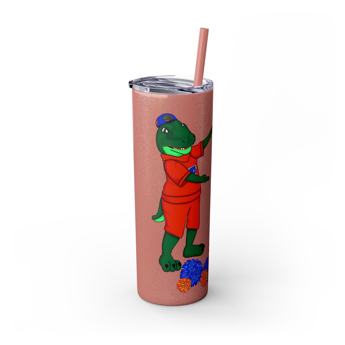 Florida Gators Skinny Tumbler with Straw | Perfect for Gifts, Sports Events, Tailgating, Summer Drinks, Eco-Friendly Hydration