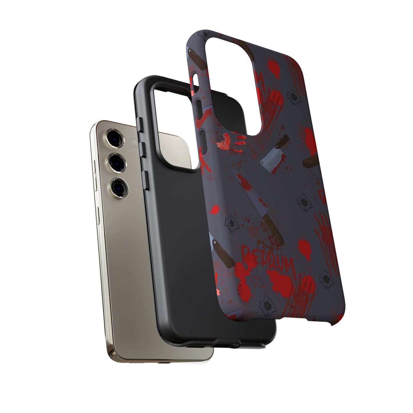 Blood Splatter Phone Case, Tough Case for Horror Fans, Halloween Accessory, Unique Gift for Gamers, Spooky Phone Cover