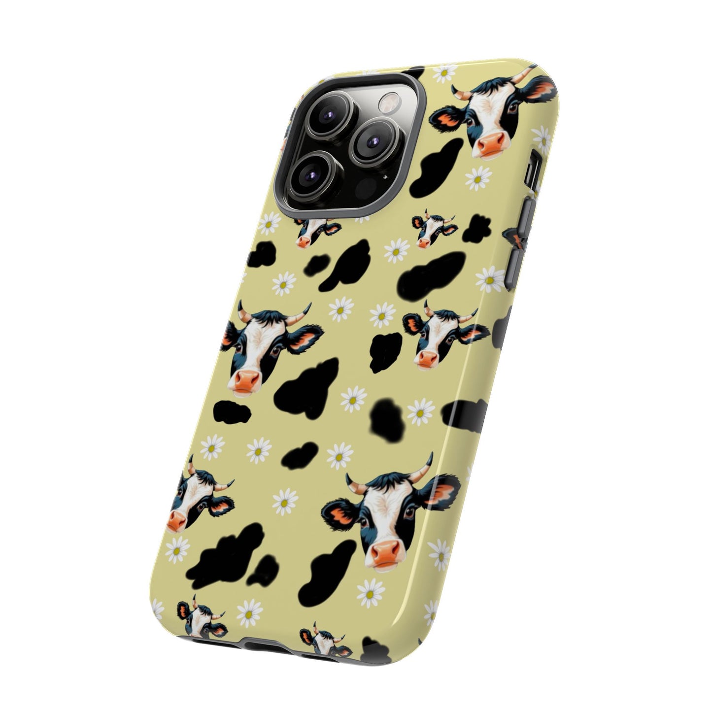 Cow Print Phone Case - Cute Protection for Animal Lovers, Gift for Farmhouse Decor, Cheerful Cow Design