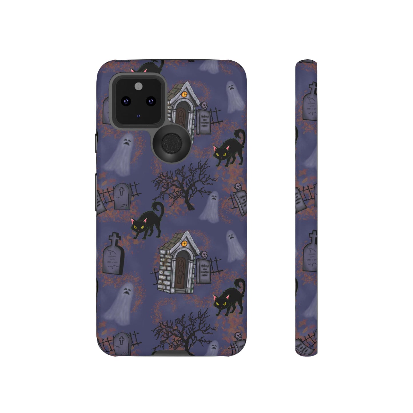 Halloween Phone Case, Spooky Cat Design, Tough Phone Cover, Gift for Cat Lovers, Fall Decor, Halloween Accessories