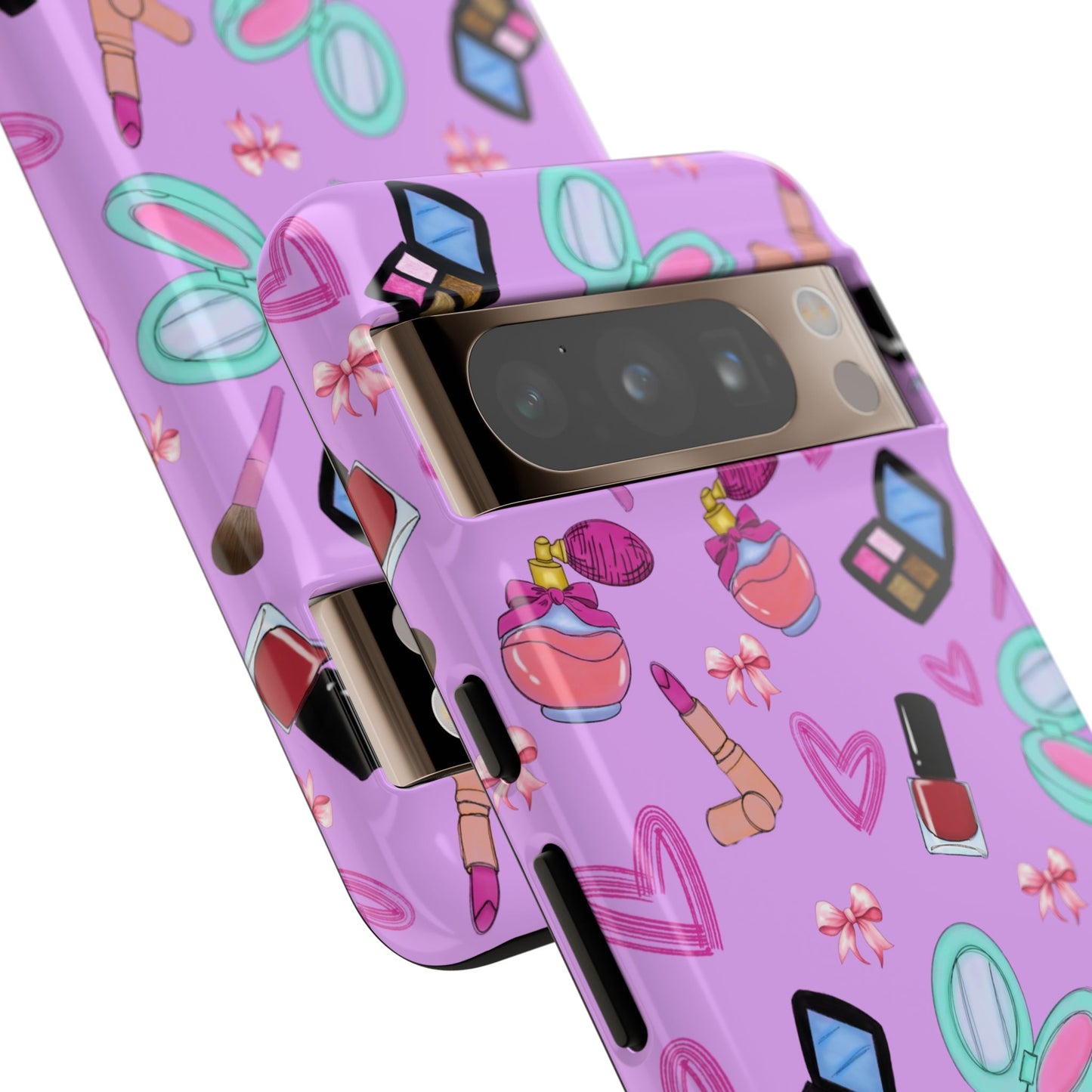 Cute Makeup Phone Case, Tough Cases, Cosmetic Lover Gift, Makeup Junkie Accessory, Beauty Phone Cover, Fun Design for Her