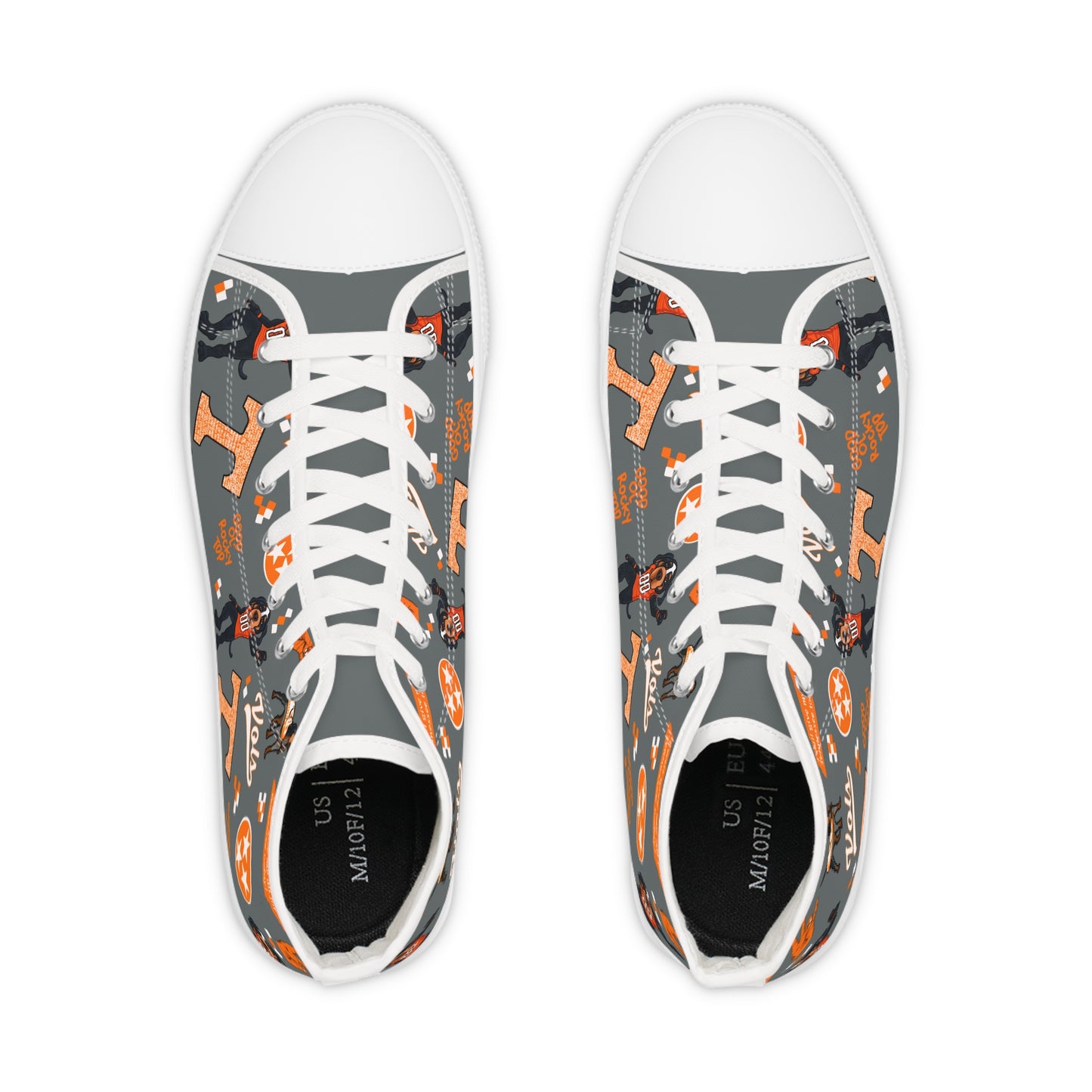 Tennessee Vols High Top Sneakers - Trendy Athletic Shoes for Casual Wear, Gift for Him, Sneakers for Game Day, Fashionable Footwear