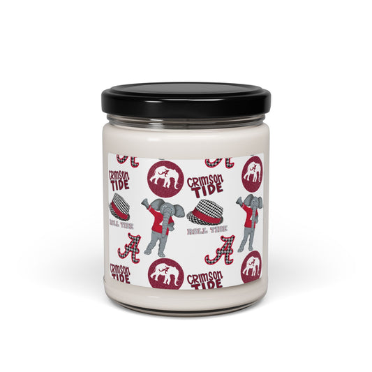 Crimson Tide Scented Soy Candle | Alabama Football Fan Gift, Home Decor, Aromatherapy, Tailgate Essentials, Sports Candle
