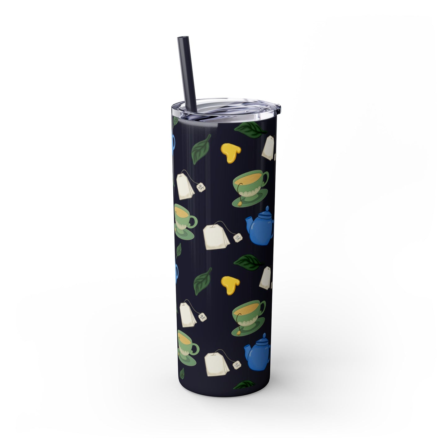 Charming Tea Themed Tumbler, Stylish Drinkware for Tea Lovers, Perfect for Gifts, Home, Travel, Eco-Friendly Beverage Container