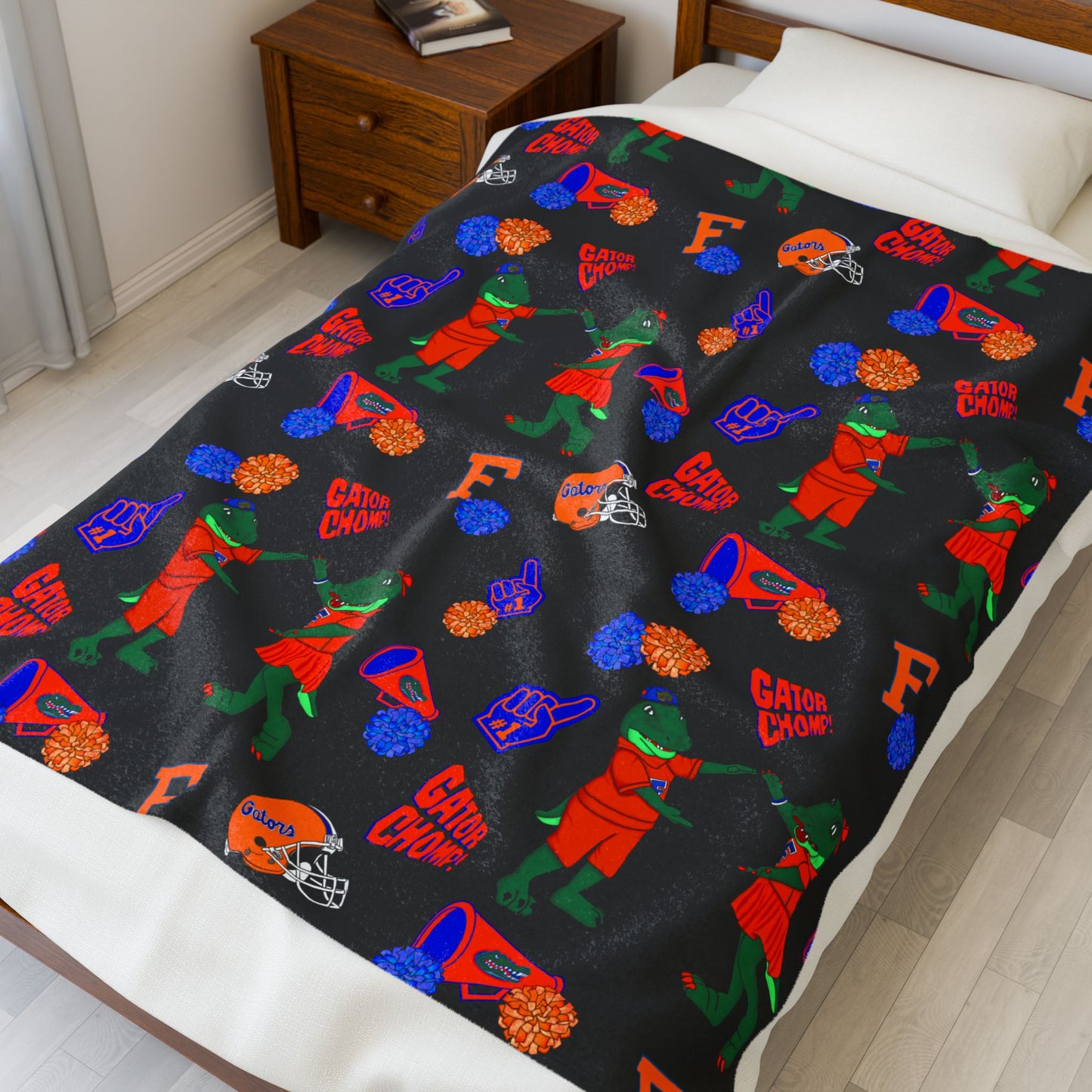 Florida Gators Velveteen Plush Blanket - Perfect for Sports Fans, Game Day Essentials, Cozy Home Decor, Warmth & Spirit for Any Occasion