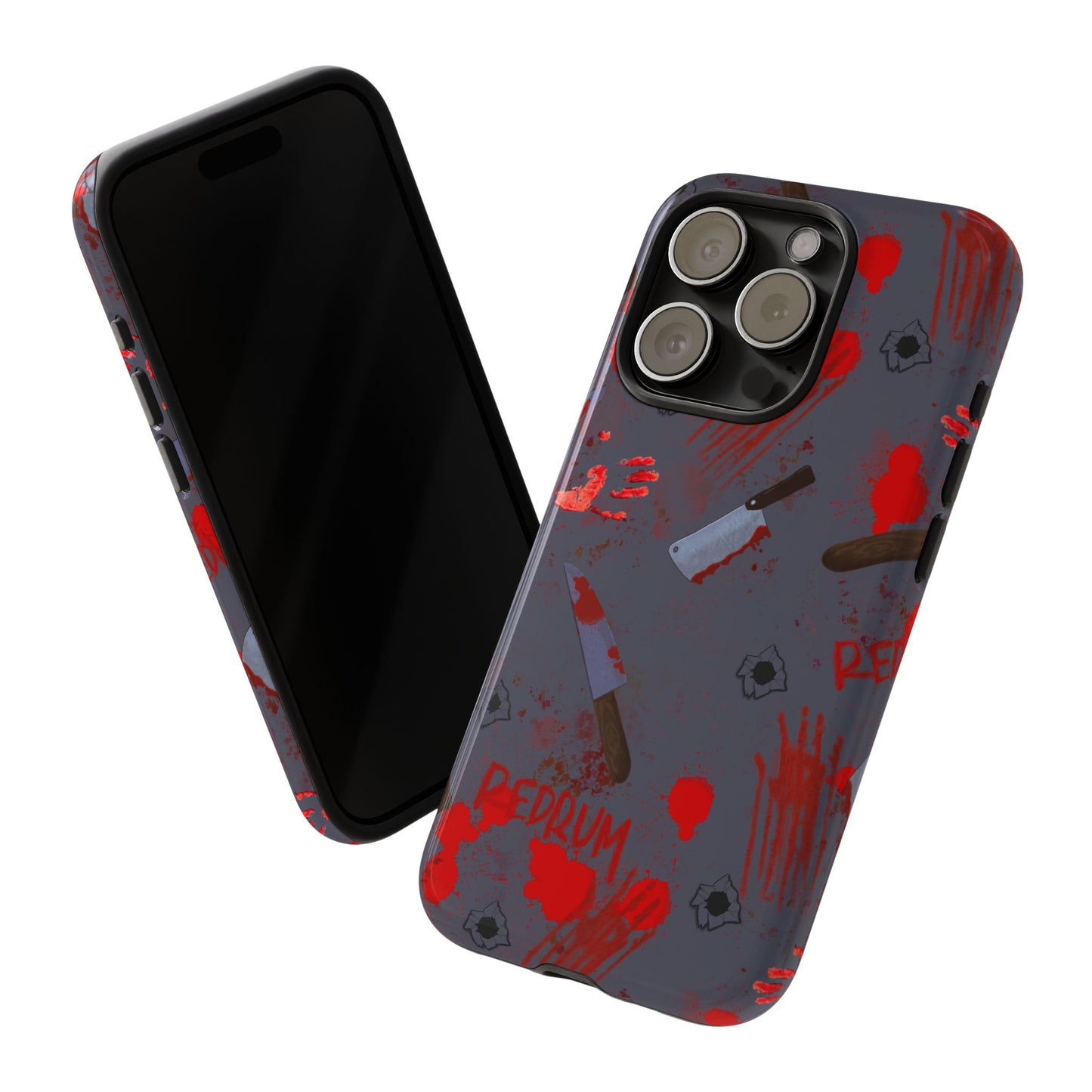 Blood Splatter Phone Case, Tough Case for Horror Fans, Halloween Accessory, Unique Gift for Gamers, Spooky Phone Cover