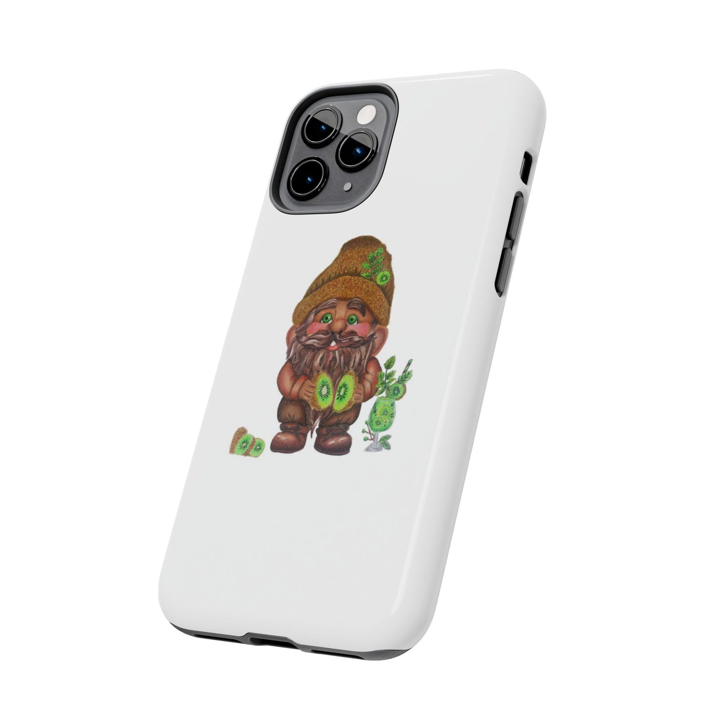 Funny Kiwi Gnome Phone Cases, Phone Covers for Gnome Lovers, Cute Gift for Gardeners, Unique Tech Accessories, Holiday Gifts