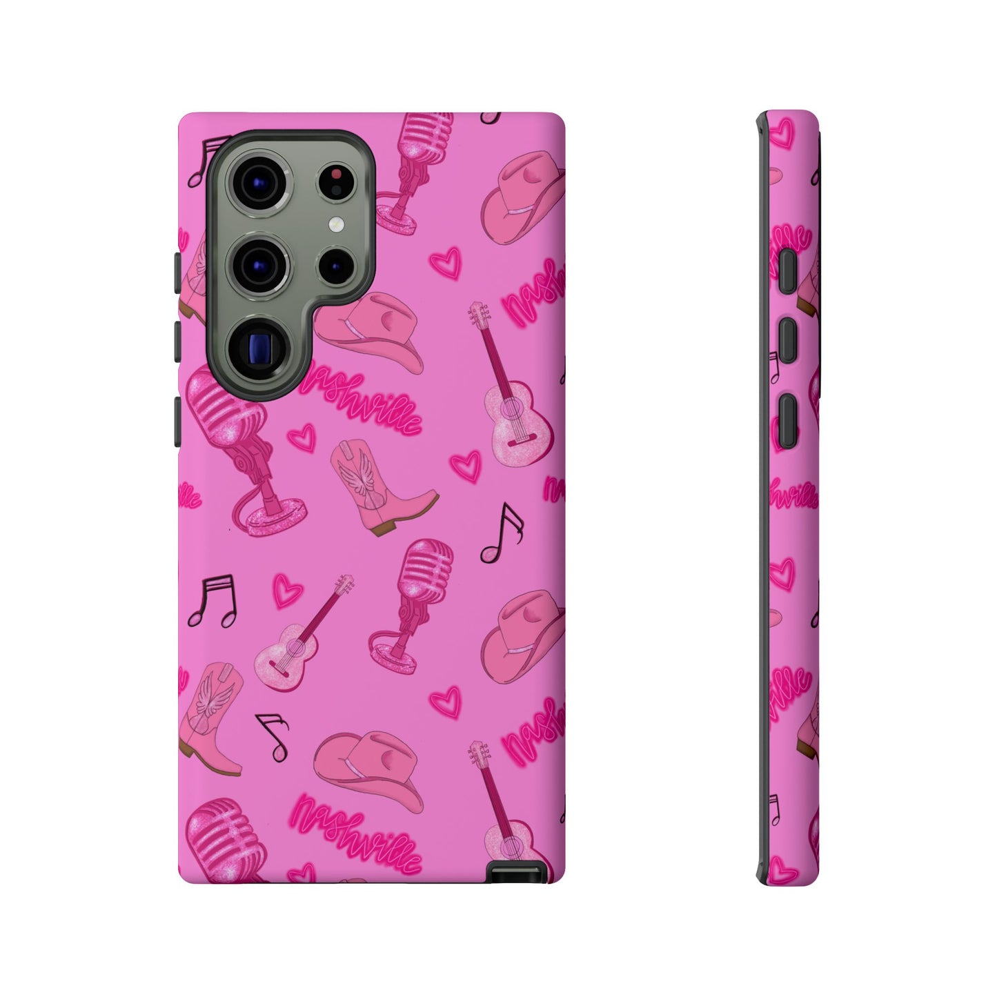 Pink Music Cases for Tough Love, Music Lover Gift, Phone Accessories, Cute Phone Covers, Stylish Cases for Women