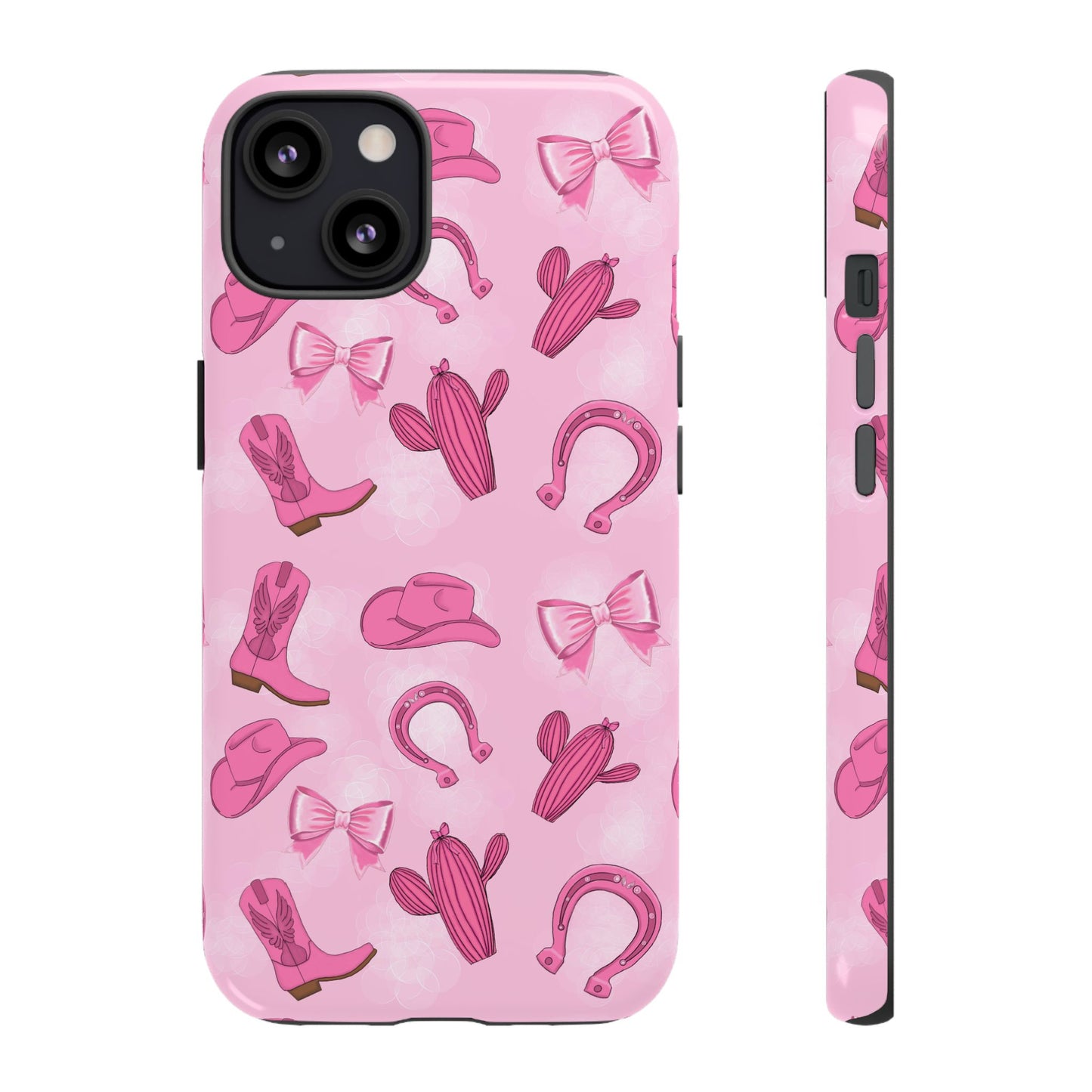 Cowgirl Chic Phone Case, Western Style Tough Case, Cute Pink Cowboy Theme, Gift for Rodeo Lovers, Country Western Decor