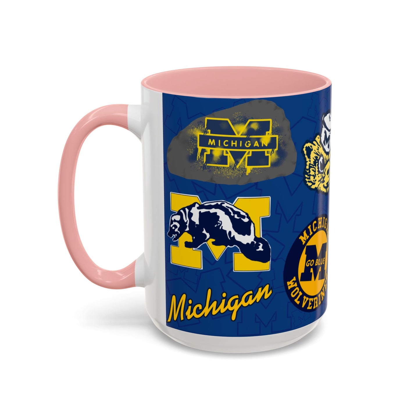 Michigan Wolverines Accent Coffee Mug - Perfect for Game Day, Fan Gift, Coffee Lovers, Sports Decor, College Spirit