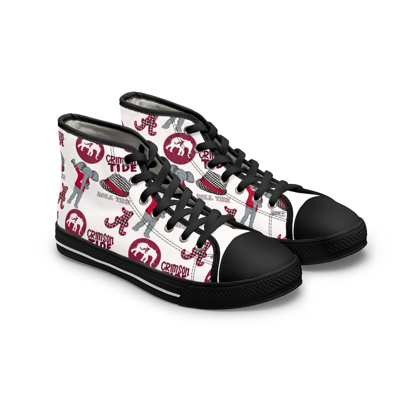 Alabama Crimson Tide High Top Sneakers, Stylish Casual Footwear, Perfect for Game Day, University Spirit Shoes, Unique Gifts for Fans